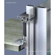 Custom OEM Glass Curtain Wall Aluminium Extrusion Profile